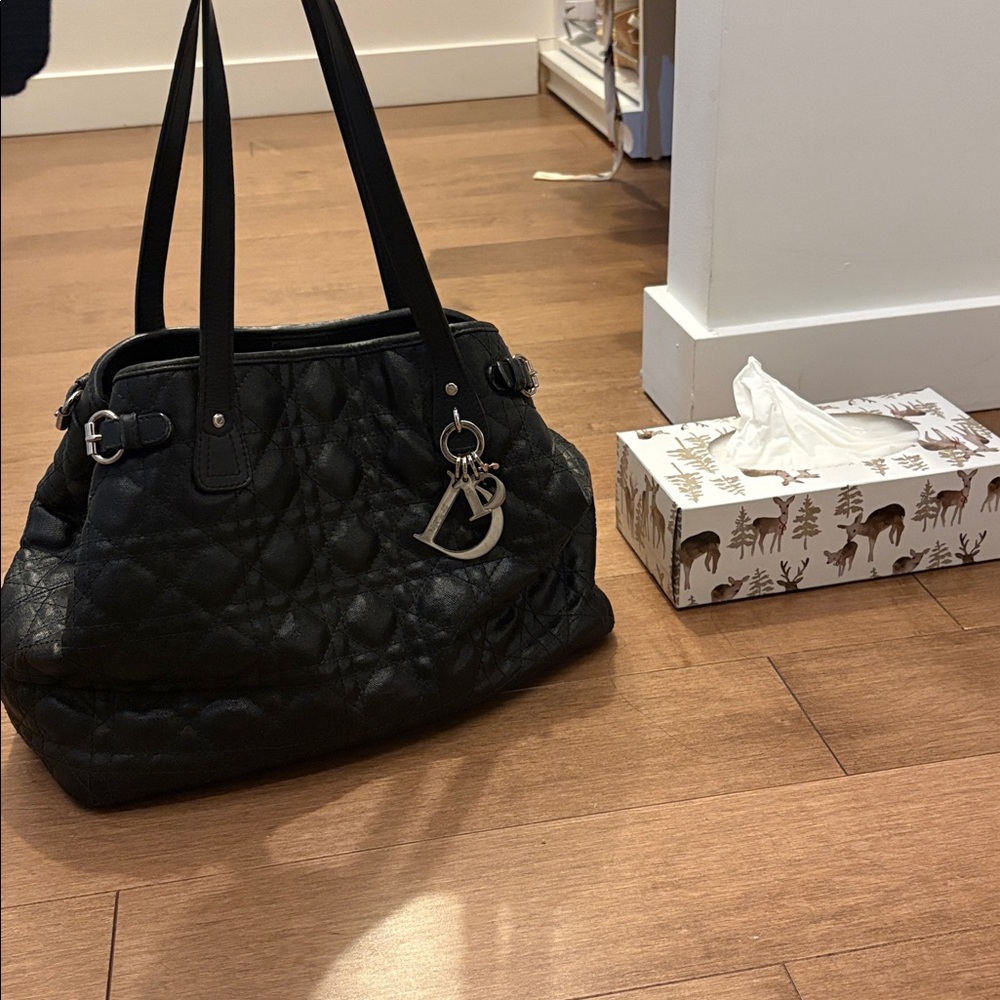 Black Dior Cannage Panarea tote bag - Picture 7 of 8